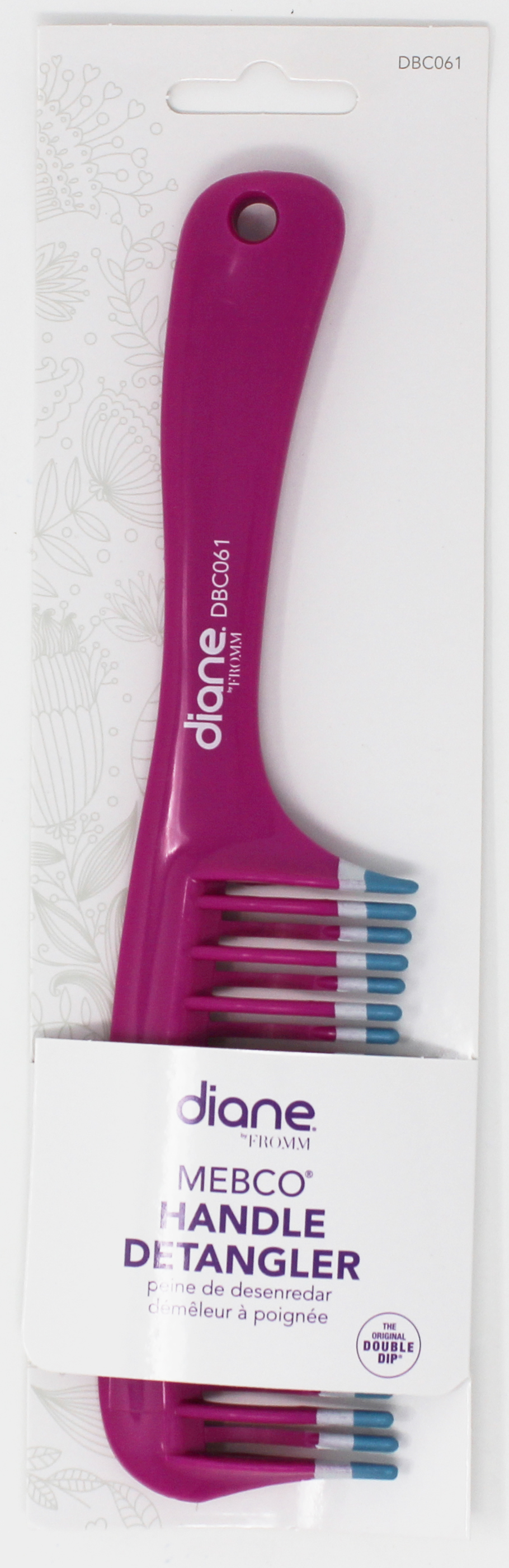 Diane Mebco 8.5"" Inch Volume Handle Detangle Comb. - Click Image to Close
